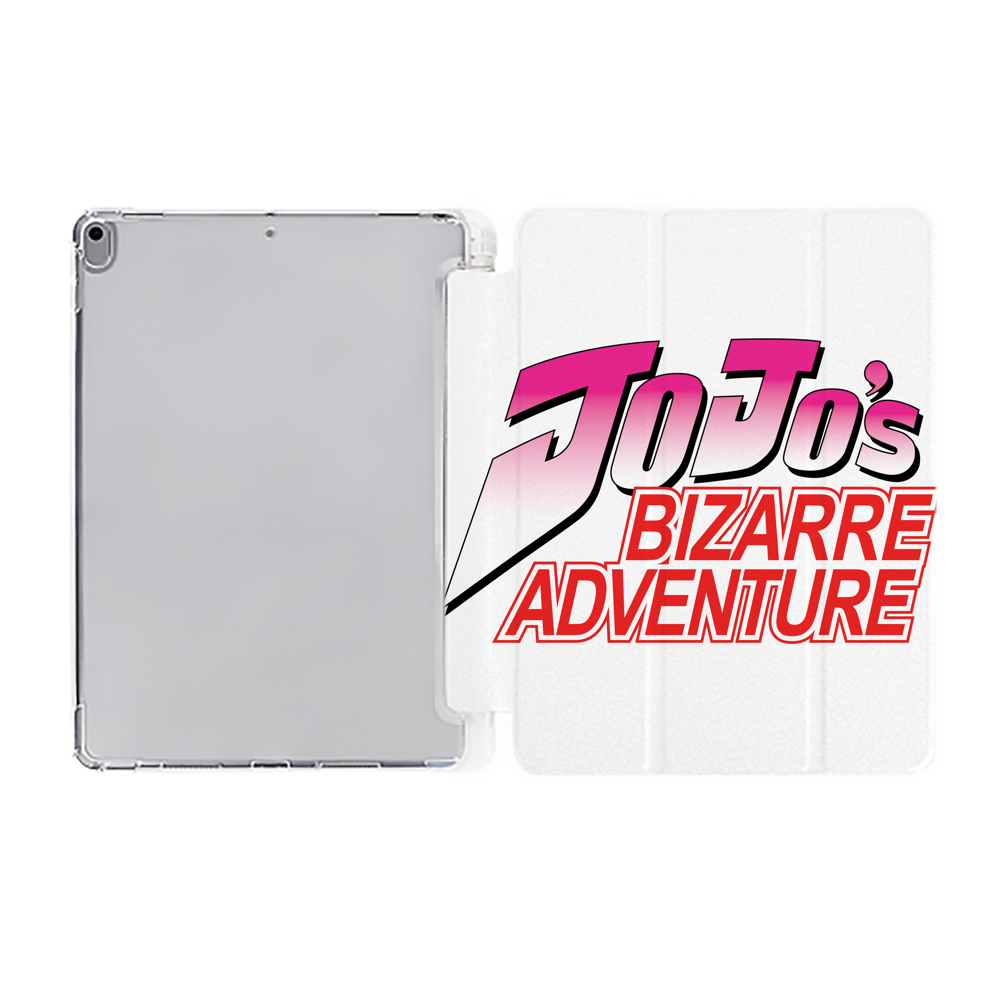 （画像用） ジョジョの奇妙な冒険 JoJo's Bizarre Adventure IPad ケース ペン収納付き 三つ折りスタンド PUレザー×シリコン 対応機種9.5/10.5/10.9インチ